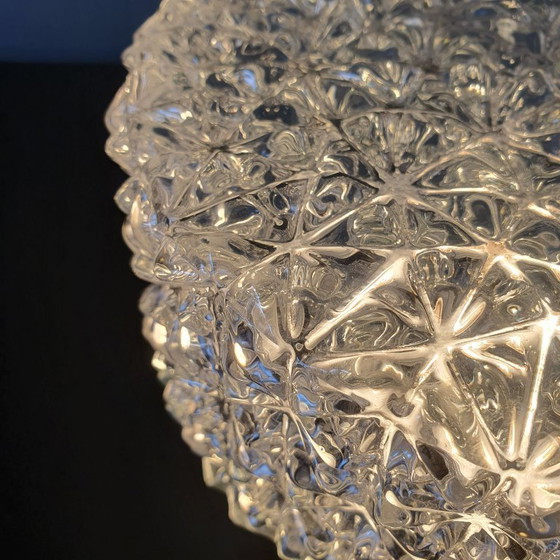 Image 1 of Lampada da parete vintage - vetro di ghiaccio a forma di bolla - testurizzata