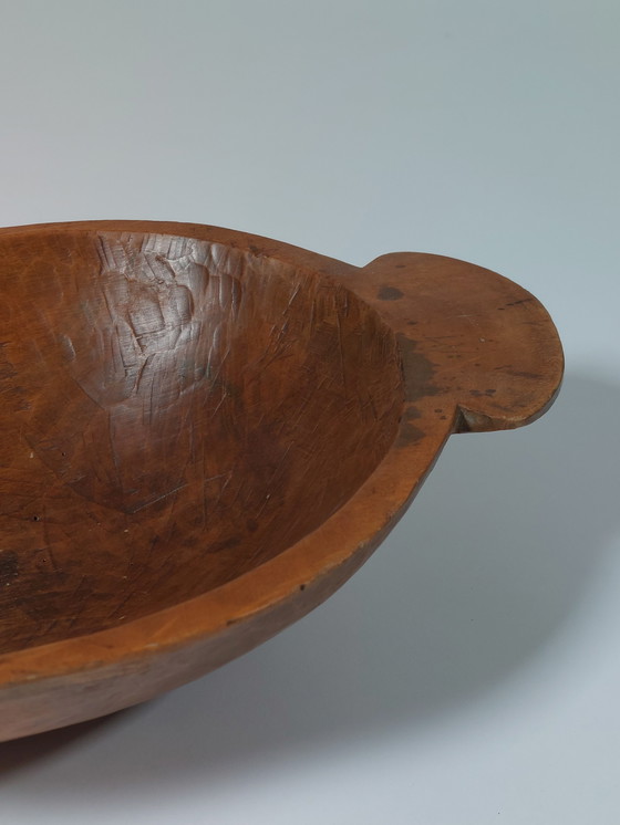 Image 1 of Antica ciotola in legno intagliata a mano, fruttiera Molle