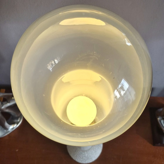 Image 1 of Exclusive Large Murano Glass Alabaster Table Lamp Vintage Art Mid Century 60s 70s