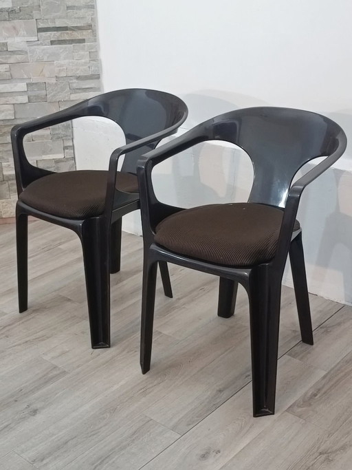 Paire de fauteuils par Henry Massonnet pour Stamp 1974