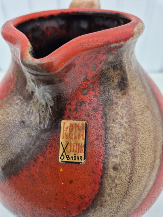 Image 1 of Beautiful German pitcher signed d b hohr, 1970s