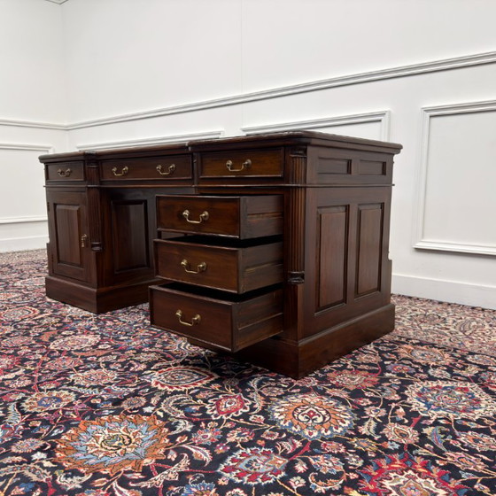 Scrivania inglese classica in pelle verde – Scrivanie, Leather, Wood (photo 15 of 21)