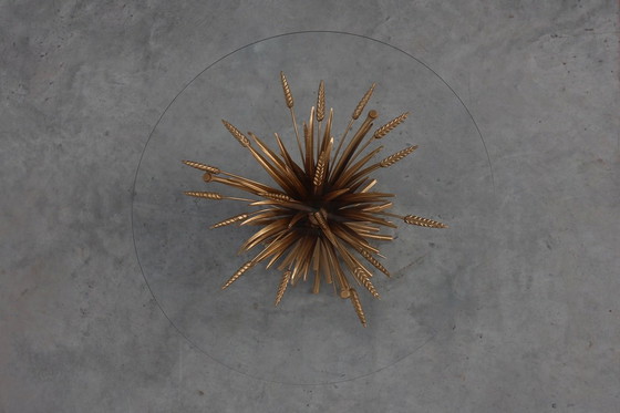 Image 1 of Hollywood regency gilded corn sheaf side table "coco chanel", Italy 1960s