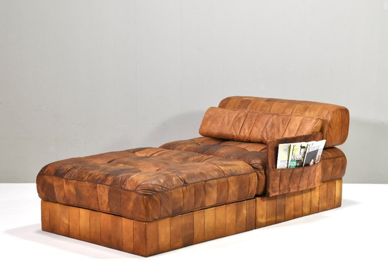Image 1 of De Sede DS-88 Sectional Daybed / Sofa in Cognac Tan leather – Switzerland, circa 1970