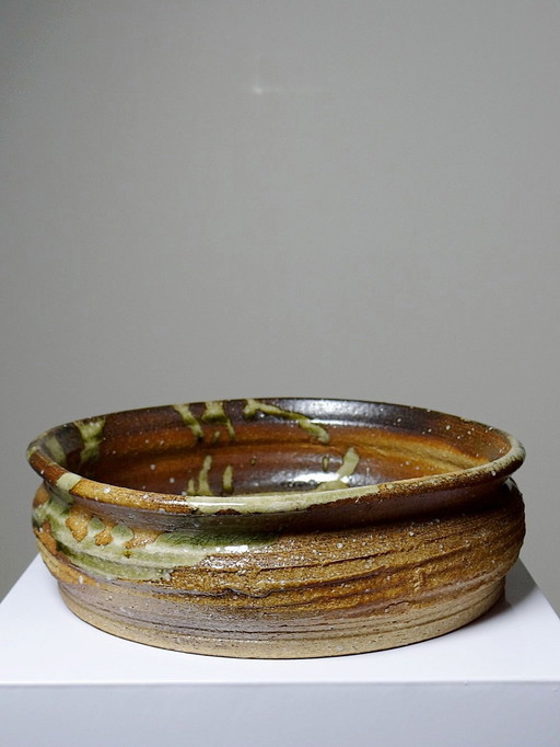 Iga Vintage/Brutalist Japanese Art Ceramic Bowl