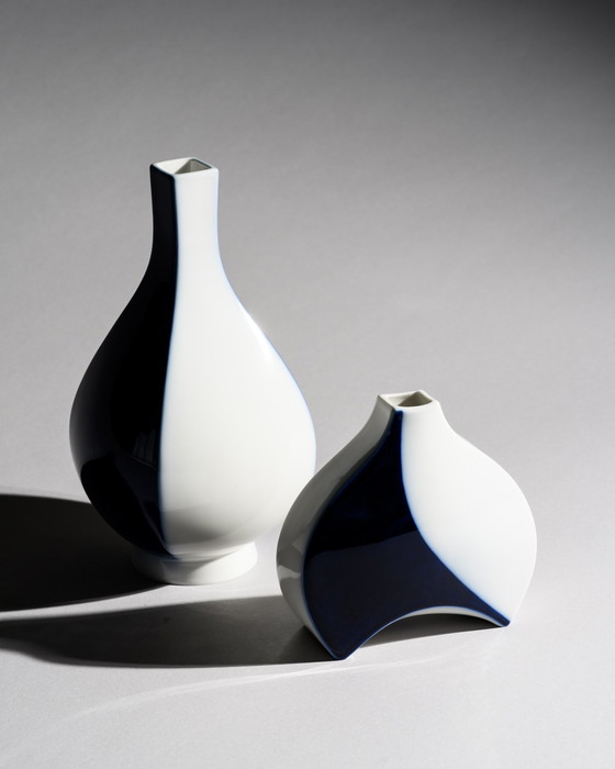 Image 1 of KPM Berlin, design moderniste, duo de vases sélectionnés par Trude Petri et Quillmann, années 1960