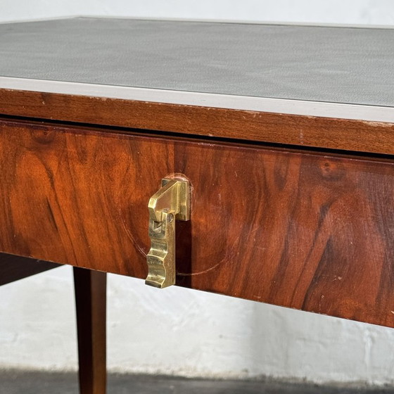Scrivania in radica di noce con piano in pelle di FEKA, anni '70 – Tavoli da pranzo, Brass (photo 8 of 18)