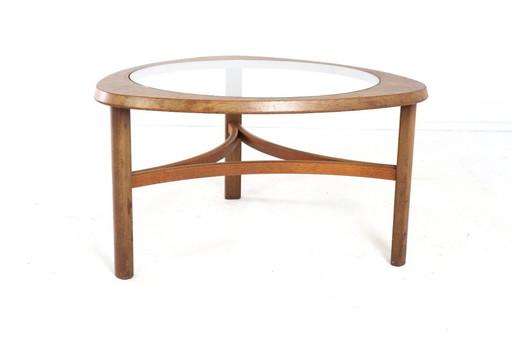 Table basse Nathan avec verre vintage 'Bicester'