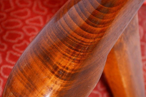 Gerestaureerde art-deco fauteuil, beukenhout, Tsjechië, jaren 1930 – Jan Vaněk, Textile, Wood (photo 7 of 10)