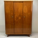 Midcentury vintage kledingkast wardrobe gloss sixties hang leg