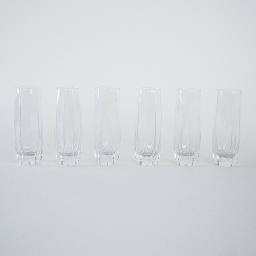 Set di sei bicchieri, design italiano, anni '60, made in Italy