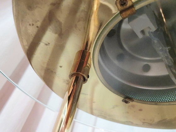 Image 1 of Lámpara de mesa "Saturno", latón y vidrio, Robert Sonneman, años 80