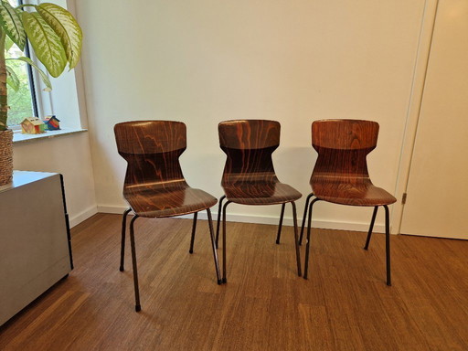 Vintage school chairs (3 pieces) Obo Eromus