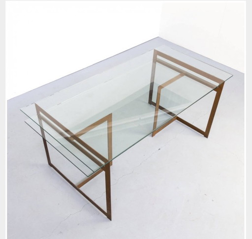 Bureau / table Cees Dam verre et acier