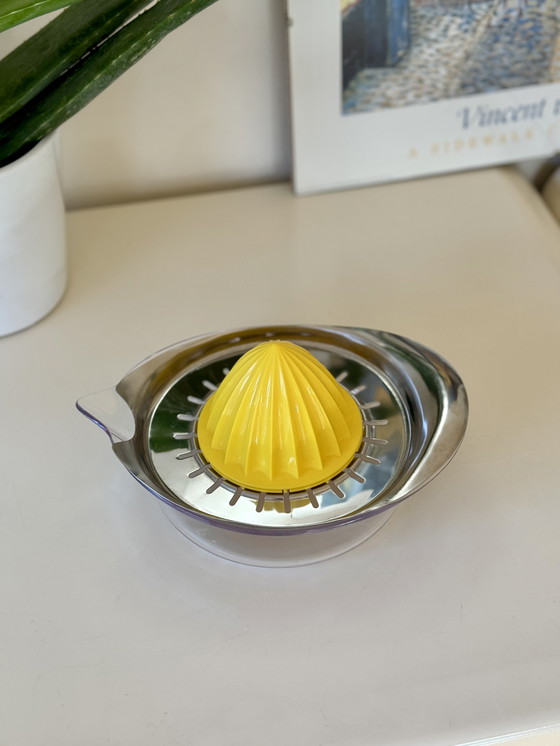 Image 1 of Vintage Citrus Press Stainless Steel & Fresh Yellow Ikea Spritta