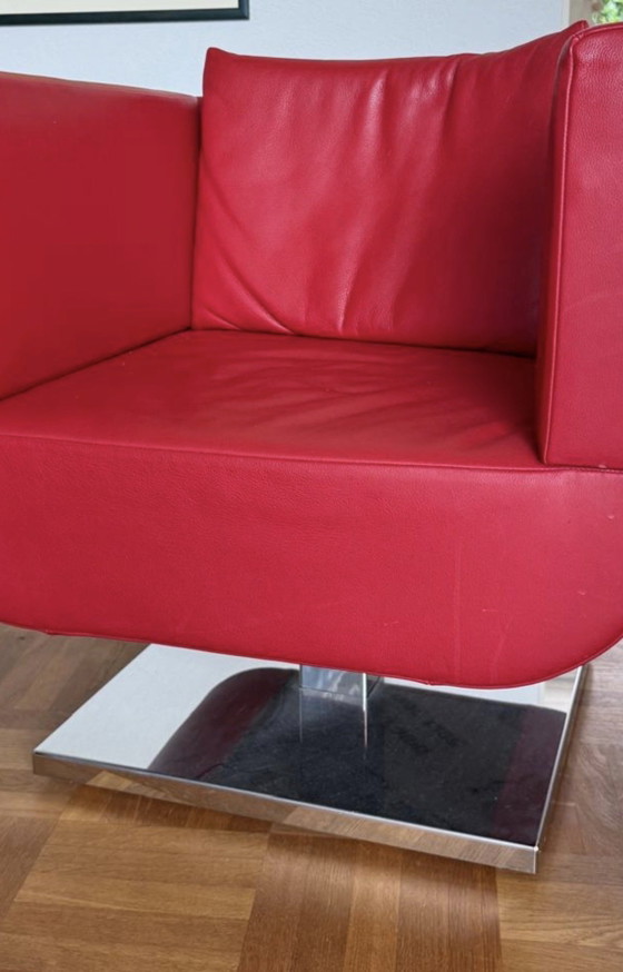 JORI Ice Cube Fauteuil – Rood Leder – Design Klassieker – Leather (photo 6 of 6)