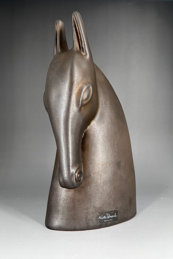 Image 1 of IKEA BRODD Pferdekopf – Keramikskulptur von Anette Edmark | Skandinavisches Design