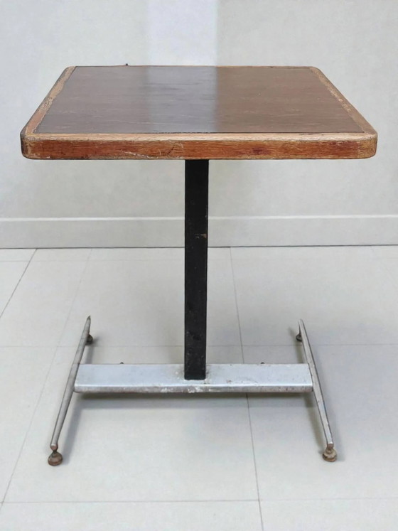 Quadratischer Bistrotisch – Esstische, Wood, Metal (photo 2 of 6)
