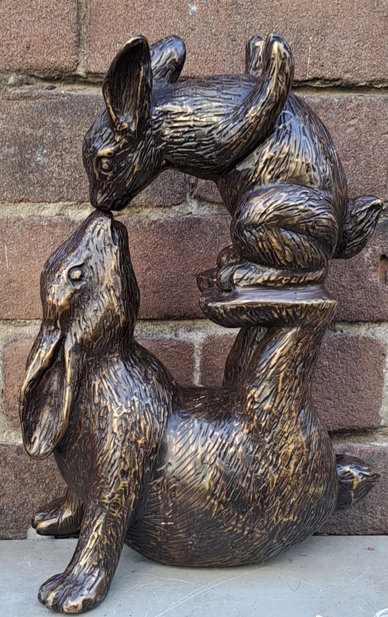 Lepri che si baciano in bronzo – Sculture, Bronze (photo 6 of 7)