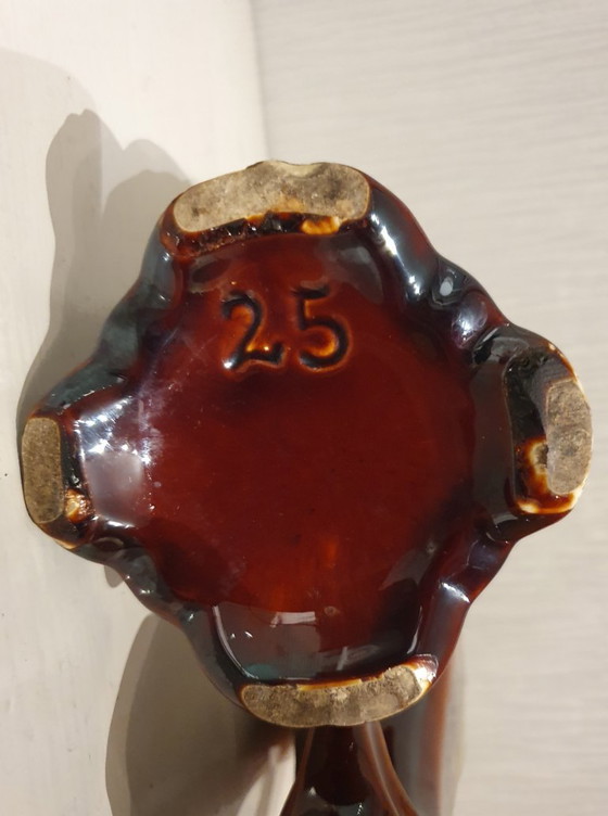 Belgian Art Deco Vases (Thulin), Glazed Earthenware, Ceramic, Multi Color (photo 8 of 9)