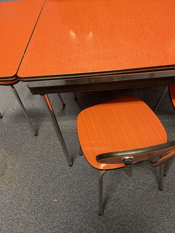 Formica Tisch mit 4 Stühlen 70er Jahre – Esstische, Other, Chrome (photo 3 of 7)