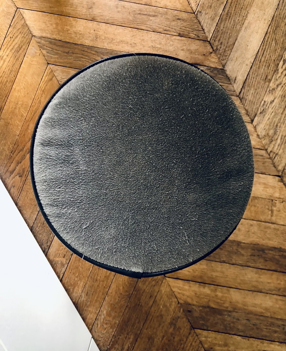 Image 1 of Sgabello vintage in similpelle con base Eiffel