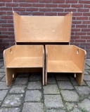 Van Dijk table, bench and chairs