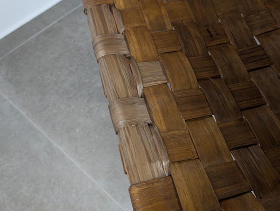 Image 1 of Silla Artesana de Castaño Tejido de Longinos, Premio Nacional de Artesanía, España años 80