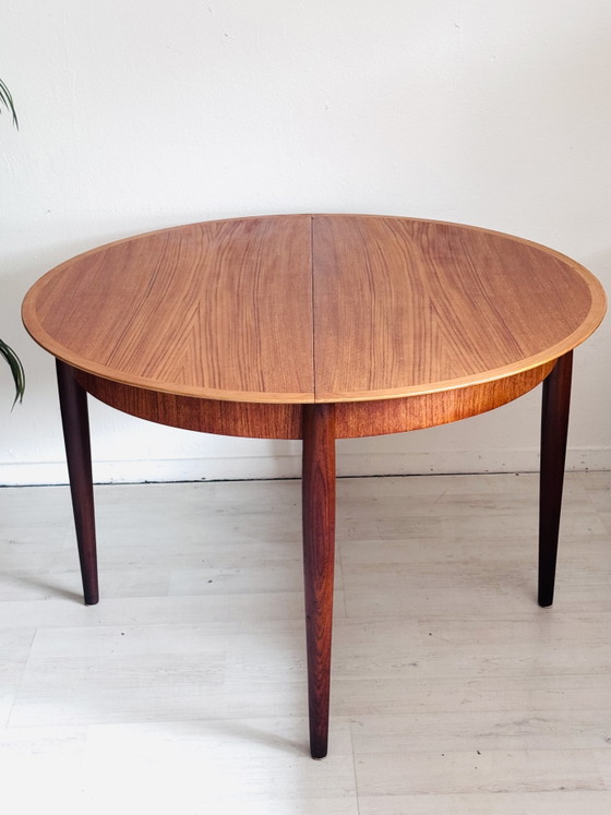 Tavolo da pranzo rotondo vintage Teak Anni '60 Lübke – Tavoli da pranzo, Wood (photo 9 of 15)