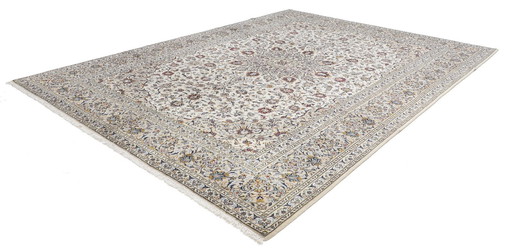 Tapis persan original Keshan, Kashan rouge 398 x 295 cm. État impeccable. Classique.