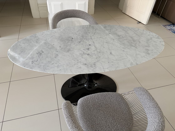 Image 1 of Carrara Marble Oval Dining Table