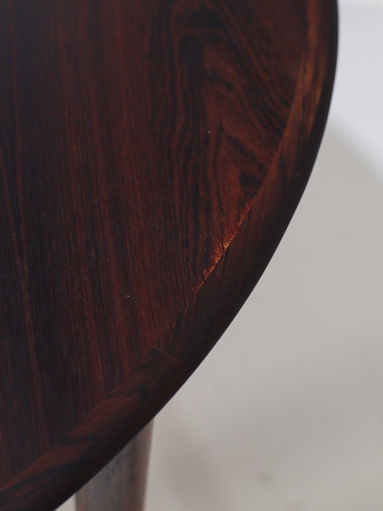 Image 1 of Ronde eettafel uitschuifbaar Skovby butterfly leaf palissander