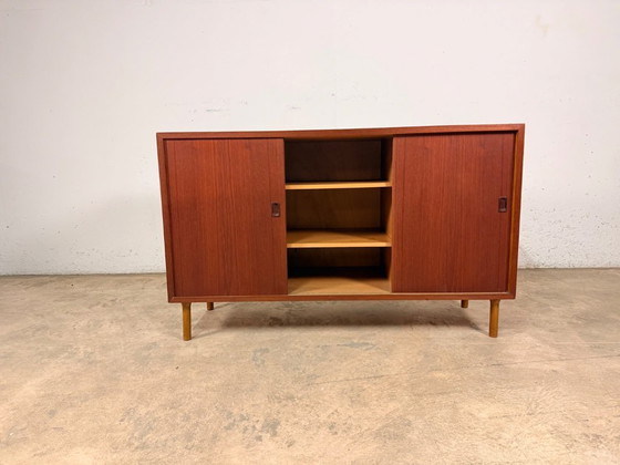 Image 1 of Commode en teck de Kajsa & Nils Nisse Strinning for String, années 1960