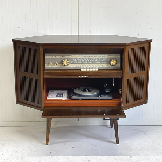 Image 1 of Vintage 60s/70s radio audio cabinet, mid-century