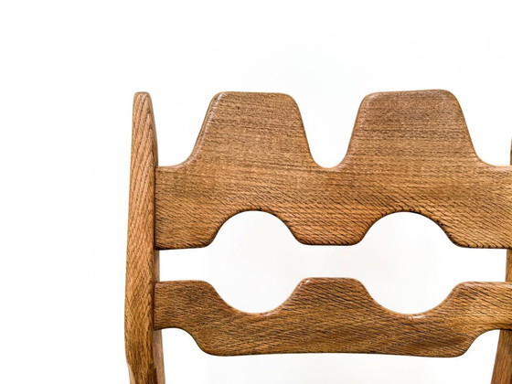 Image 1 of 4x Henning Kjærnulf eiken Razorblade eetkamerstoelen