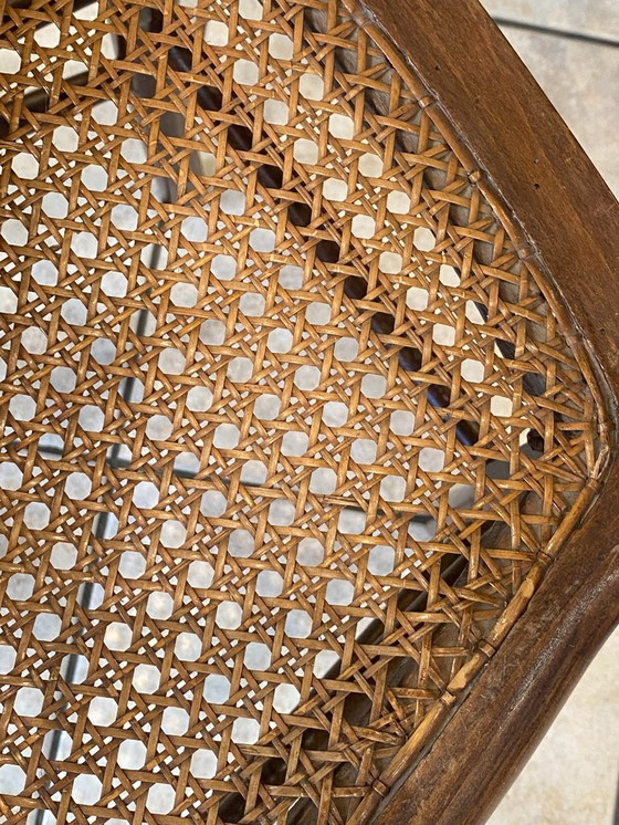 Image 1 of Coppia N2 di sedie antiche in canna e legno del 1900