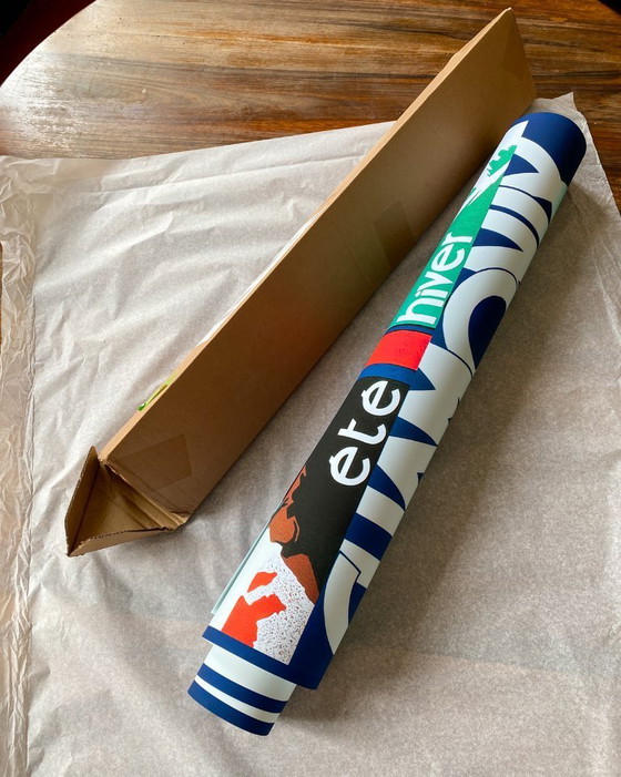 Image 1 of Chamonix Mont-Blanc, summer winter - Vintage ski poster by Henry Reb 70 x 100 cm