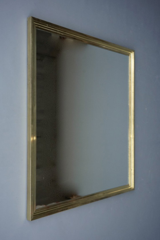 Image 1 of Large Brass Framed Mirror in the style of Maison Jansen, 1960s