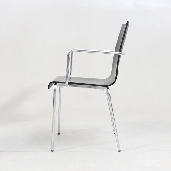 Image 1 of Zeta Furniture (Dänemark) — Stahlrohr- und Holzstühle (5er-Set) — Skandinavisch-moderner Stil — 1900er/2000er Jahre