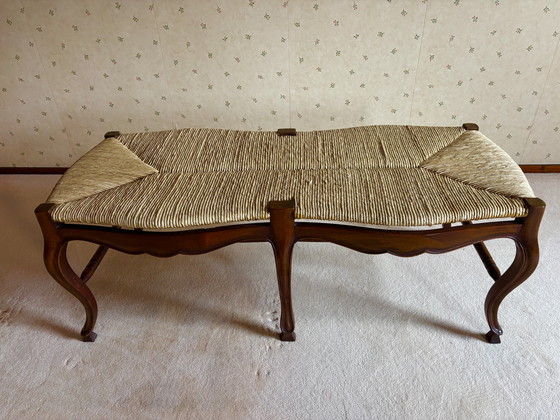 Image 1 of Divano in stile country francese con seduta in vimini