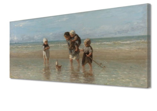 Isaac Israels Children of the Sea On Canvas – lithos zeefdrukken (photo 2 of 5)
