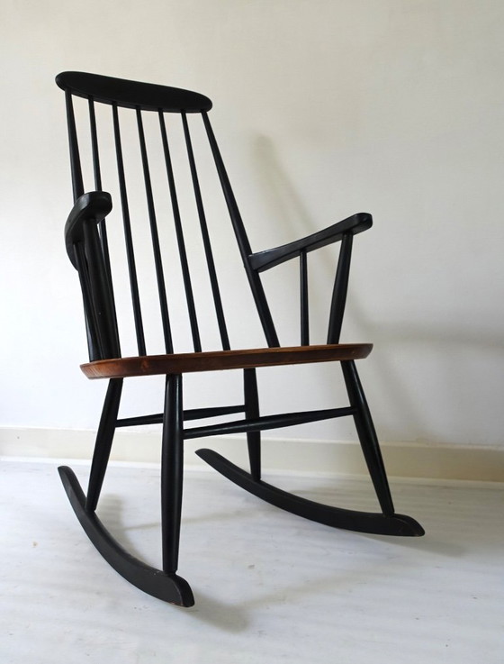 Roland Rainer High Back 1960 Sedia a dondolo IImari Tapiovaara – Hagafors Stolfabrik, Sedie a dondolo, Wood (photo 14 of 16)