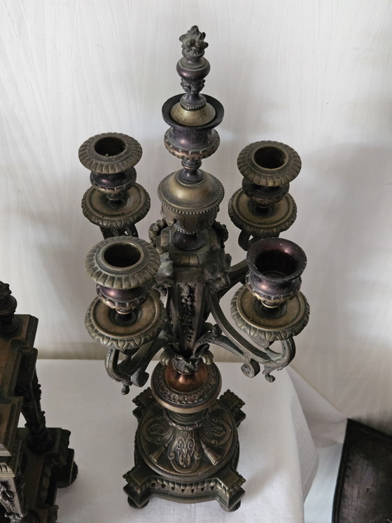 Embellecedores de chimenea de estilo neorrenacentista del siglo XIX. – Hersant, Relojes, Bronze (photo 14 of 14)