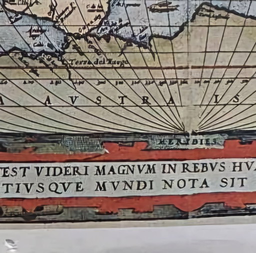 Handgekleurde koperplaat Nova Totius Terrarum Orbis Tabula Wereldkaart door Justus Danckerts, Amsterdam, eind 17e eeuw