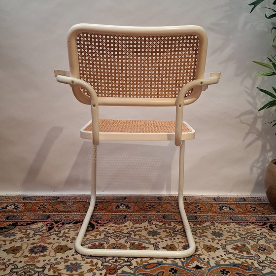 Tubular Frame Chair Cesca S64 model with armrests – Armchairs, Metal, Rattan (photo 12 of 14)