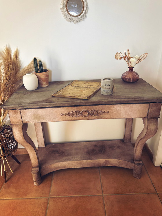 Image 1 of Splendida consolle in stile shabby chic con patina toscana.
