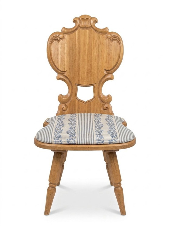 Image 1 of Exclusief, uniek stuk: achthoekige massief houten tafel en 2 stoelen – handgemaakt in Bregenz