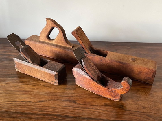 Image 1 of Antichi utensili da falegnameria per la piallatura del XIX secolo