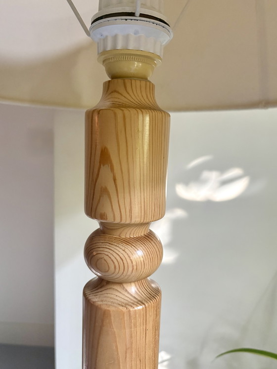 Image 1 of Rare pine floor lamp by Solbackens Svarveri (70s)