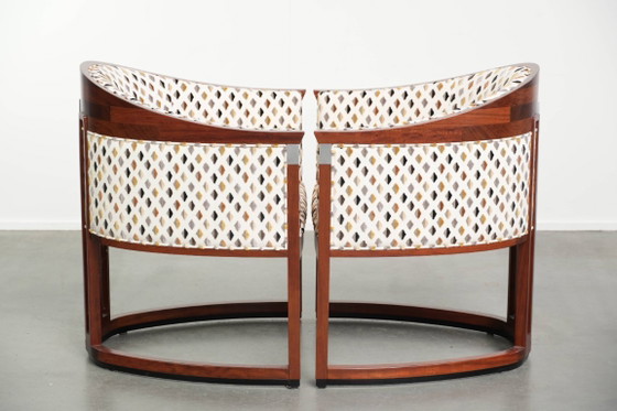 Image 1 of Unique Art Deco design Schuitema armchairs/occasional chairs from the Decoforma series with beautiful fabric upholstery.